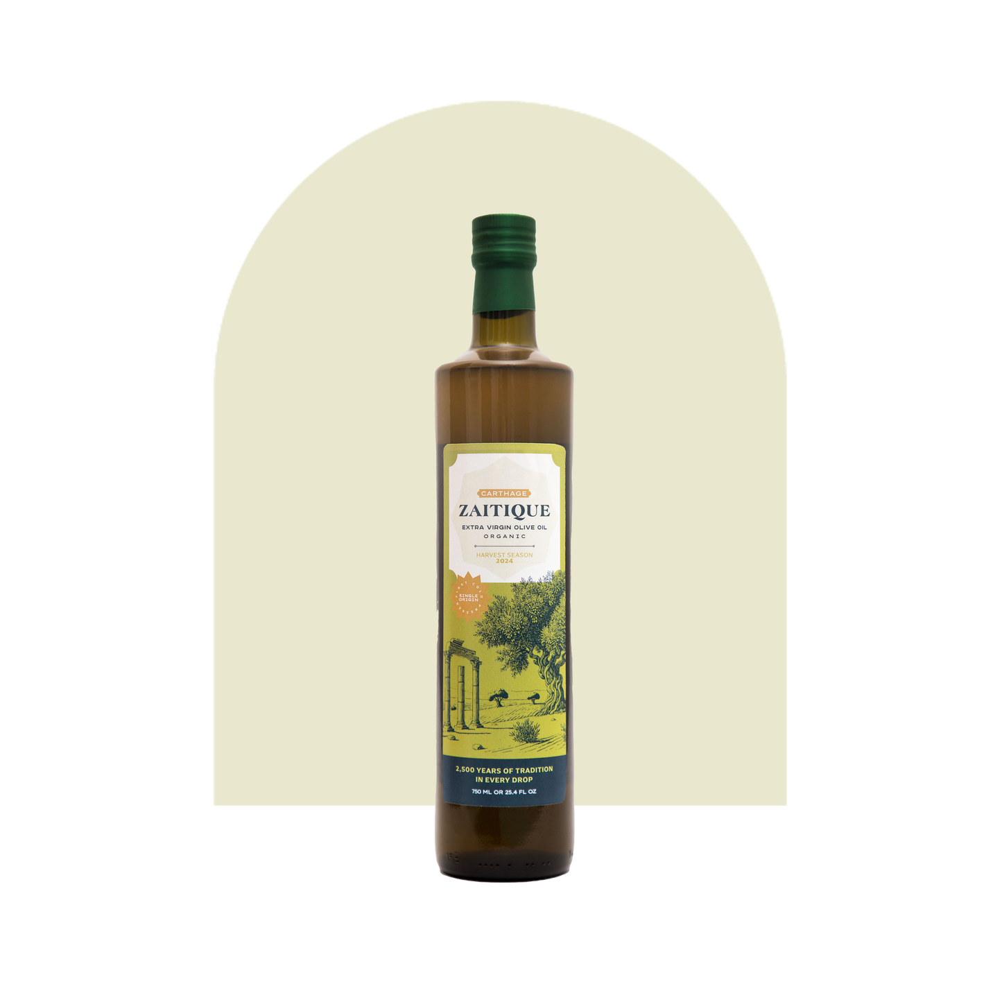 Zaitique Carthage Organic Extra Virgin Olive Oil – 750mL